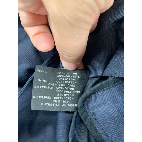 Cole Haan Womens Coat Sz M Trench Pleated Double Breasted Old$$ Classic Designer - Picture 7 of 12